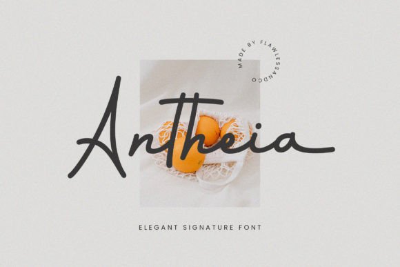 Antheia: A Graceful Script Font for Elegant Handmade Design Projects
