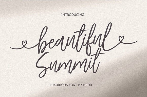 Beautiful Summit: A Modern Calligraphy Font That Elevates Brand Identity