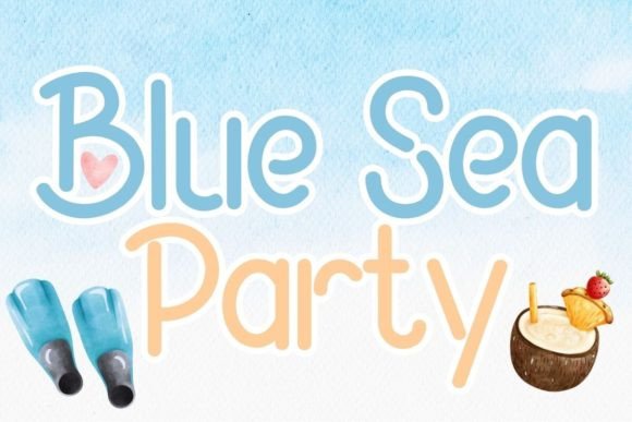 Blue Sea Party: A Script Font That Elevates Campaign Visuals