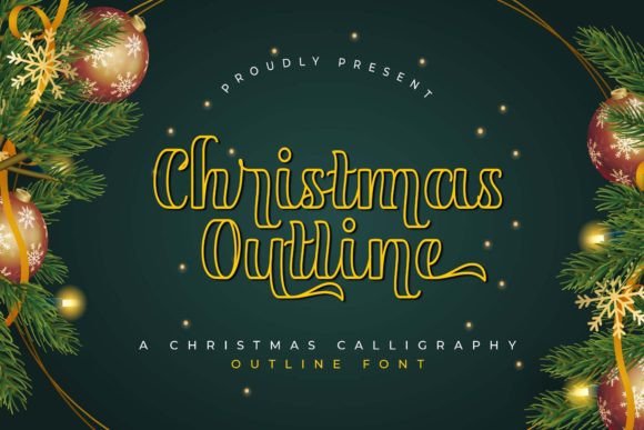 Christmas Outline Font: A Festive Touch for Polished Branding