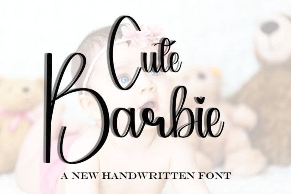 Cute Barbie: A Stylish Handwritten Font for Modern Marketing Design