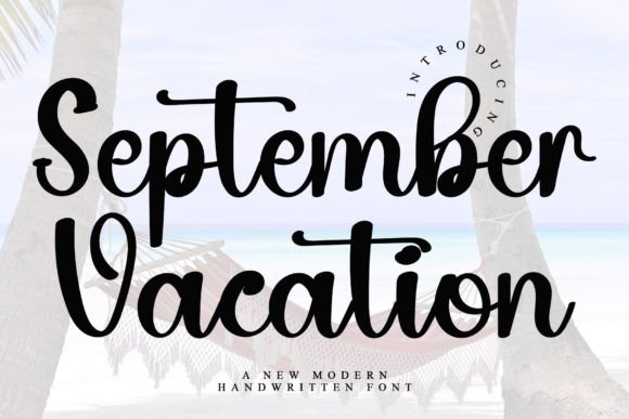 September Vacation: A Stylish Handwritten Font for Modern Branding Projects