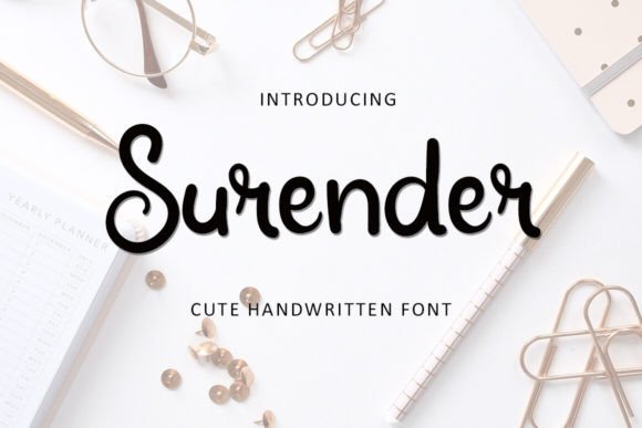 Surender Font: Elegant Script for Digital Design Projects